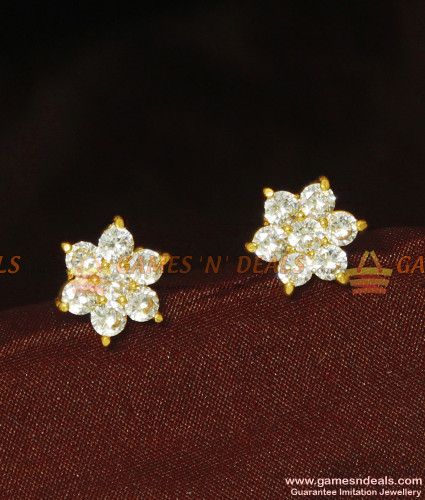 Stone stud designs in on sale gold